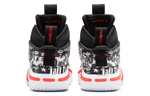 Jordan Air Jordan 36 PF "Flight School" full print shock absorption non-slip mid-cut actual combat basketball shoes men's black and white red domestic version