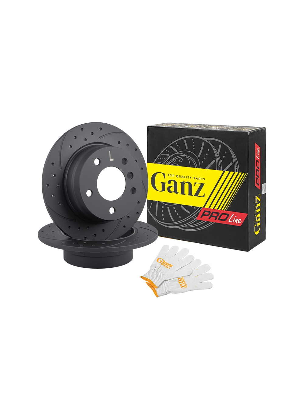 Диск тормозной задний перфорированный PRO-LINE с покрытием комплект BMW 1 (E87) 3 (90) GANZ GIJ06156S