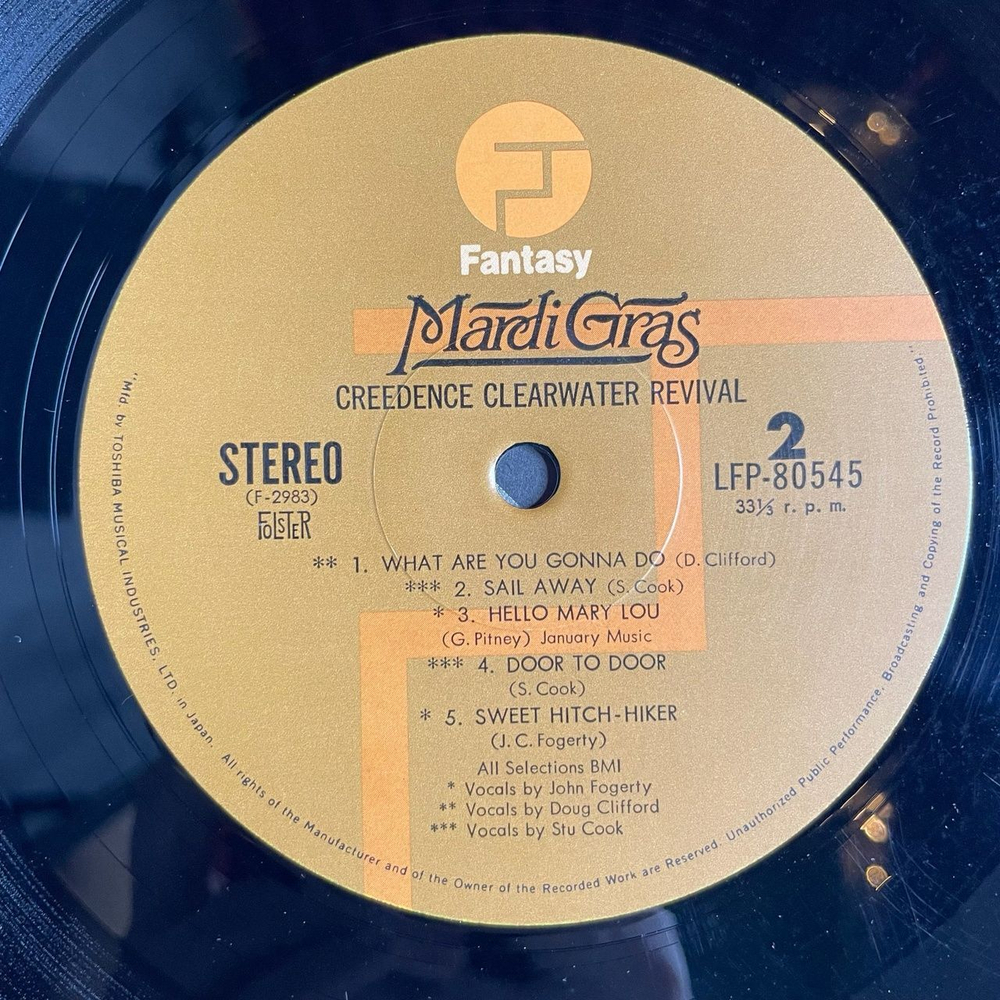 Винтажная виниловая пластинка LP Creedence Clearwater Revival Mardi Gras (Japan 1972) (No Obi)