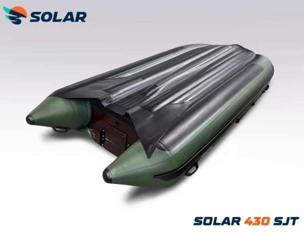 Лодка надувная моторная solar-430 super jet tunnel