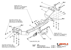 Фаркоп IMIOLA Y.024 Mitsubishi Outlander 2007-2012, Citroen C-Crosser 2007-2012, Peugeot 4007 2007-2012(паспорт и сертификат в комплекте)(без электрики)