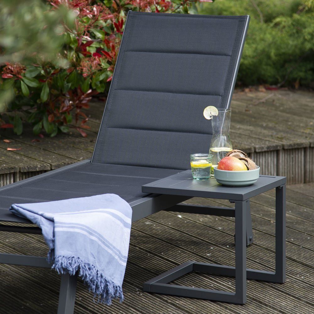 Visby, столик антрацит, алюминий