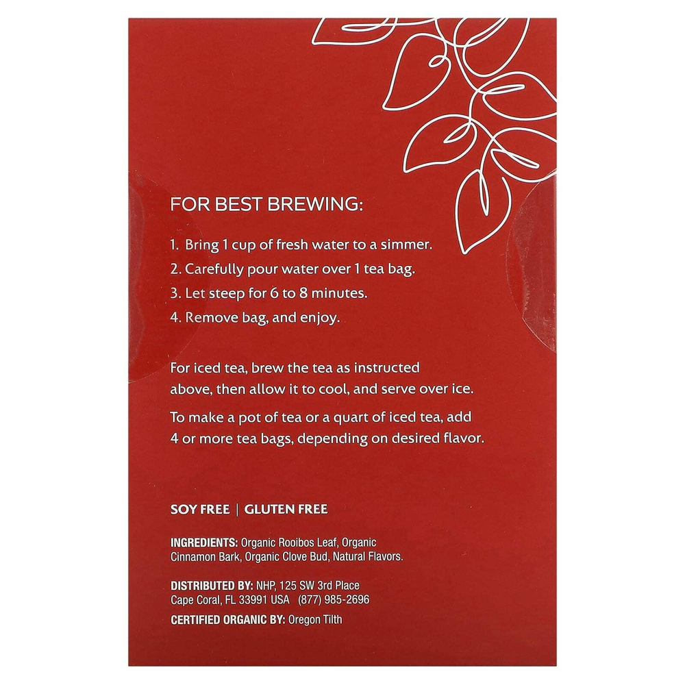 Dr. Mercola, Solospring®, органический травяной чай, ройбуш со специями, без кофеина, 18 чайных пакетиков, 36 г (1,27 унции)
