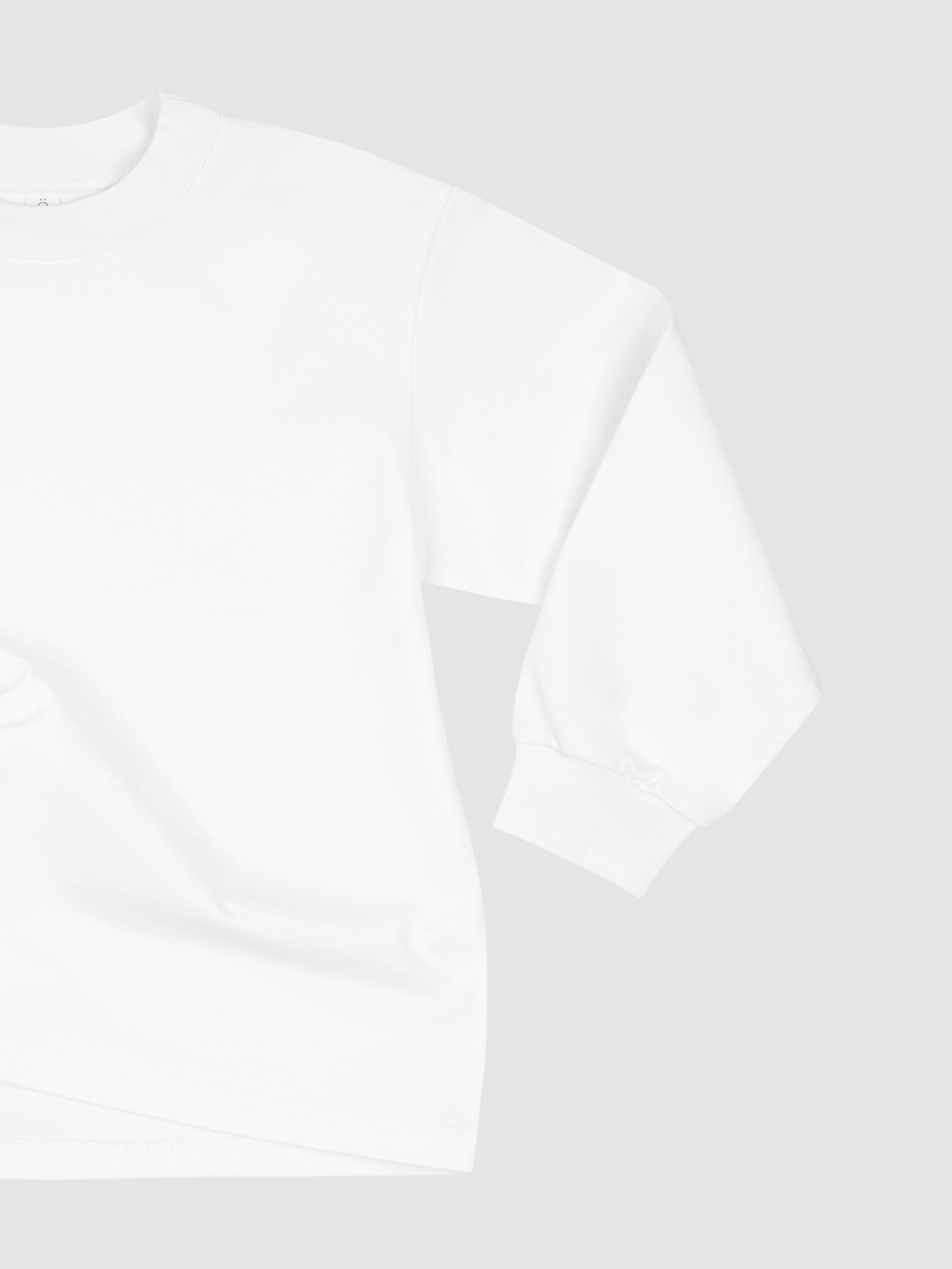 Лонгслив оверсайз Mjölk White, из плотного хлопка, уценка