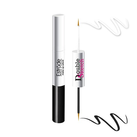 Estrade Подводка для глаз Double Sketch, жидкая, двусторонняя, тон №01, Черный-белый, 24 мл