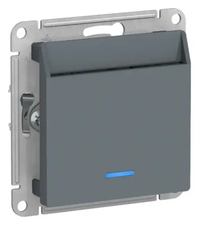 ATLASDESIGN ВЫКЛЮЧАТЕЛЬ карточный с подсветкой, 10А, без задержки отключения, механизм, ГРИФЕЛЬ