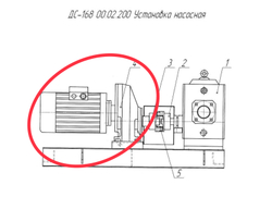 ДС185/417462199 Мотор-редуктор МТС41121/7,5kw/4р