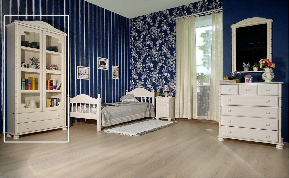 арт. 8064 Шкаф Айно книжный №1 Ш980хГ350хВ2040
