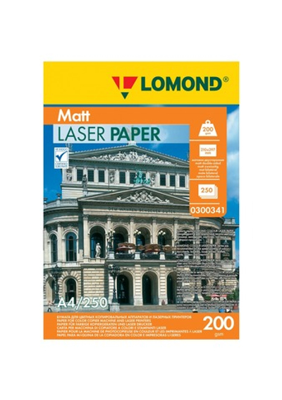 Бумага для цветной печати и фото А-4 200г/м Lomond Ultra DS Matt 250л. CLC 0300341