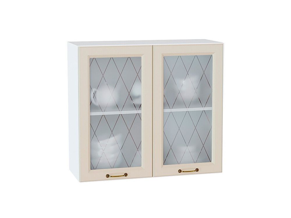 Шкаф верхний с 2-мя остекленными дверцами Ницца