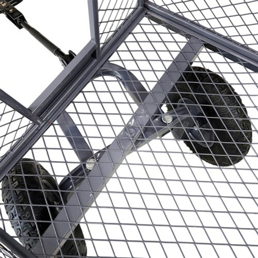 Тележка транспортировочная СОРОКИН 9.44 с бортами, четырехколесная 260 кг, 610х1220 мм