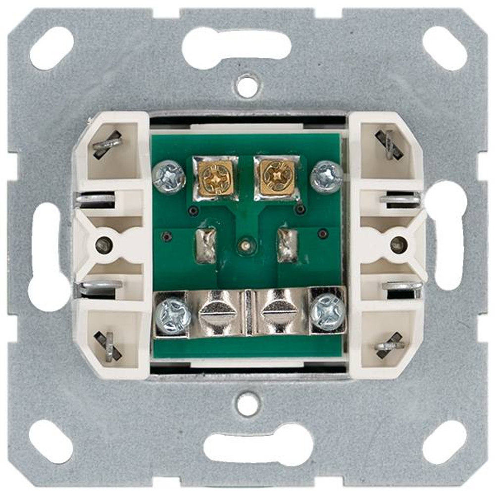Розетка TV Φ9.5mm проходная с накладкой, цвет Алюминий