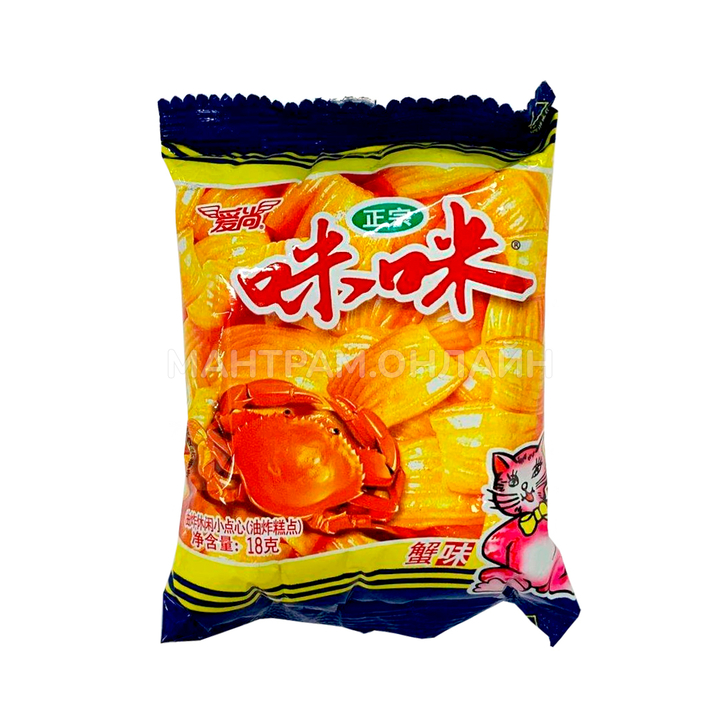 Чипсы Mi-Mi с крабом мини 18 г