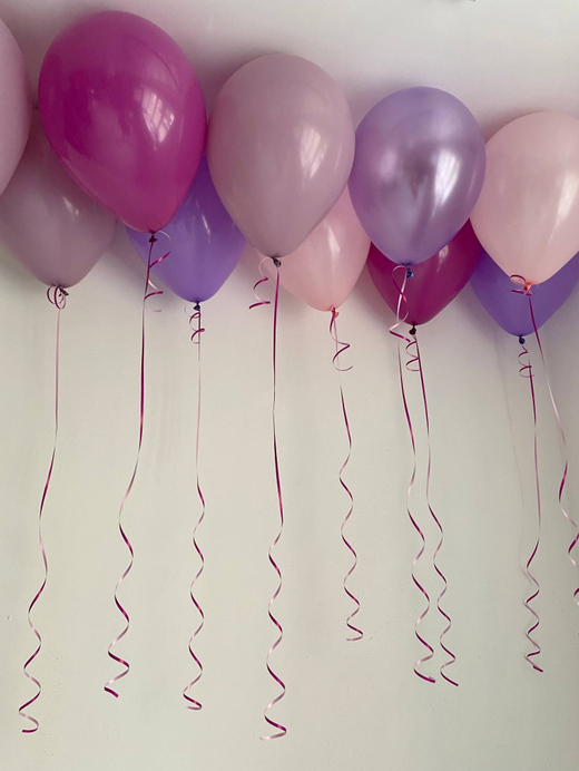 Воздушные шары под потолок сиреневый/ягодный/лаванда №3573
