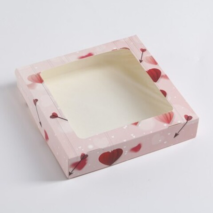 Коробка Сердце оригами 20*20*4 см