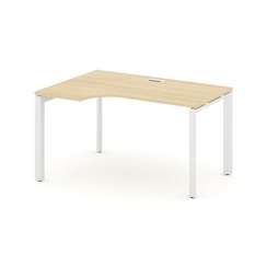 Style Project Стол рабочий эргономичный SN-59P.SPA-021(L) Акация Лорка/Металл Белый/Белый Заглушка 1