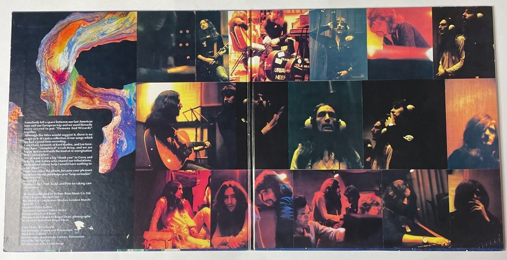 Винтажная виниловая пластинка LP Uriah Heep Demons And Wizards (Japan 1975) (No Obi) Rainbow Demon