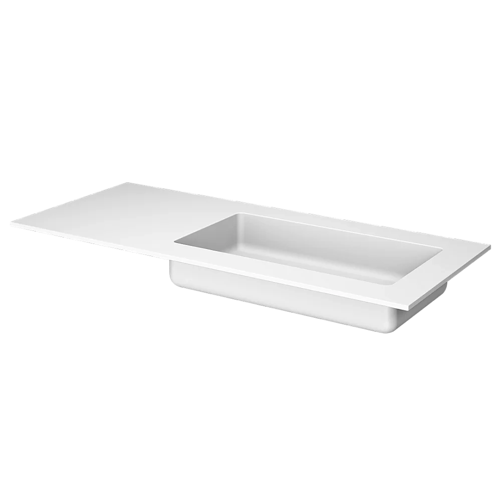 Тумба с раковиной Armadi Art QUATRO 2 120 OAK ANTHRACITE/профиль ANTHRACITE/раковина белая L-R