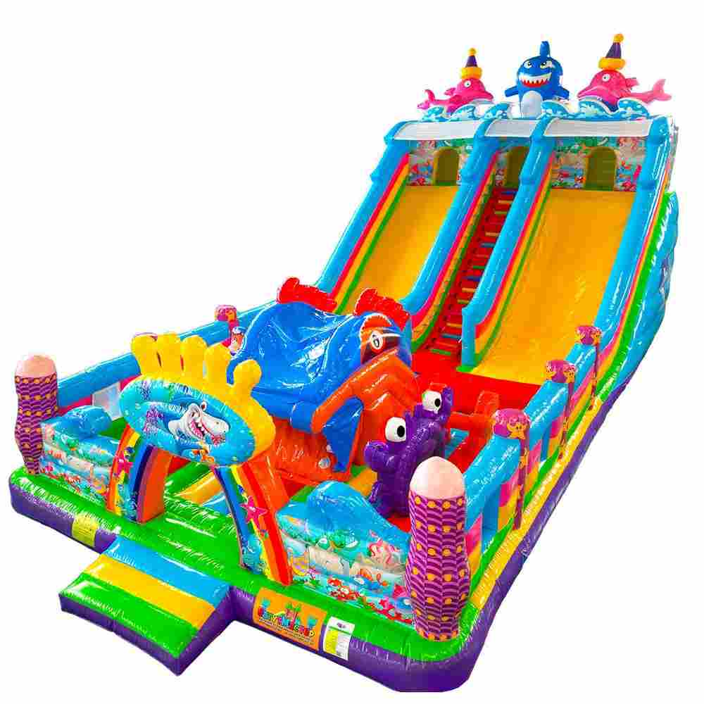 Коммерческий надувной батут «На морском дне 3», 15*7*7 м