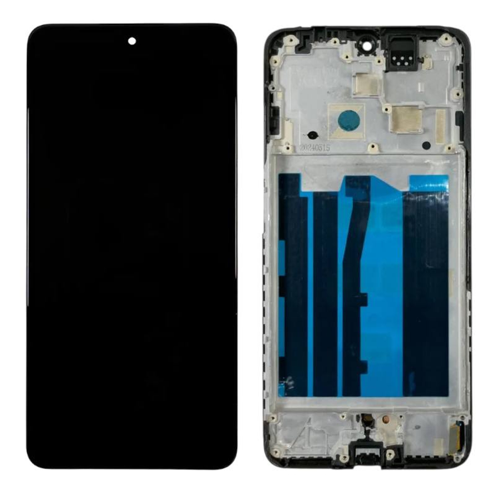 Дисплей для Realme 12 4G (RMX3871) с тачскрином и рамкой Черный - Oled