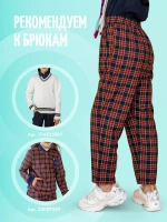 Брюки в клетку школьные