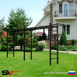 Уличная шведская стенка Sv Sport рукоход х 2 У50711 (Турник/Брусья/Кронш бокс)