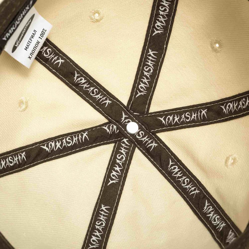 Кепка Ymkashix Logo Face бежевая/коричневая