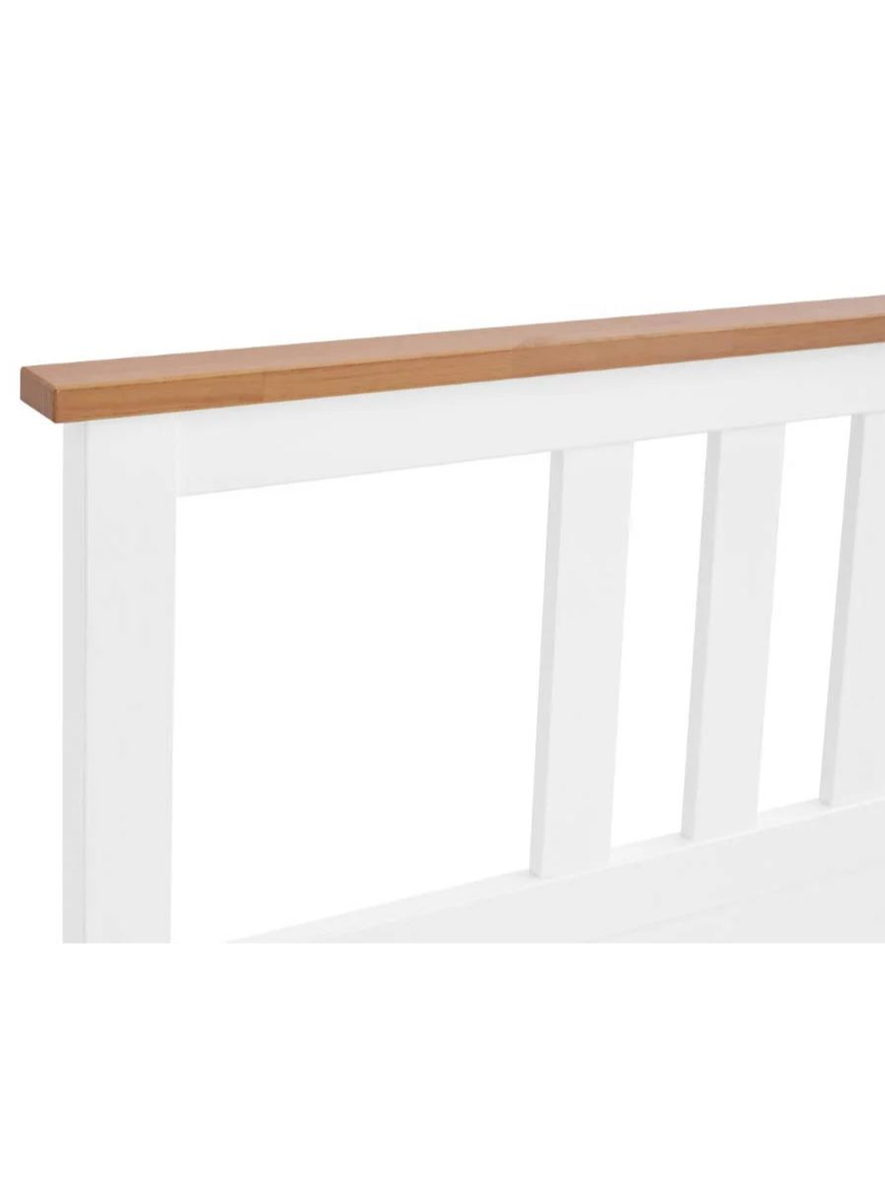 IKEA Кровать двуспальная HEMNES 160*200, белая, с металлической центральной перекладиной, из массива дерева, КЫМОР (ИКЕА ХЕМНЭС)