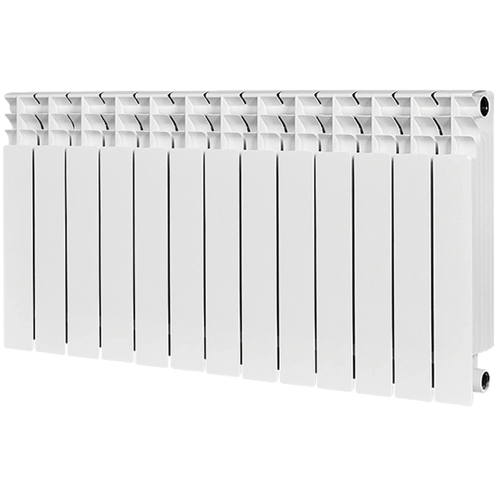 Радиатор биметаллический STOUT TITAN 500 - 13 секций (подключение боковое, цвет белый)