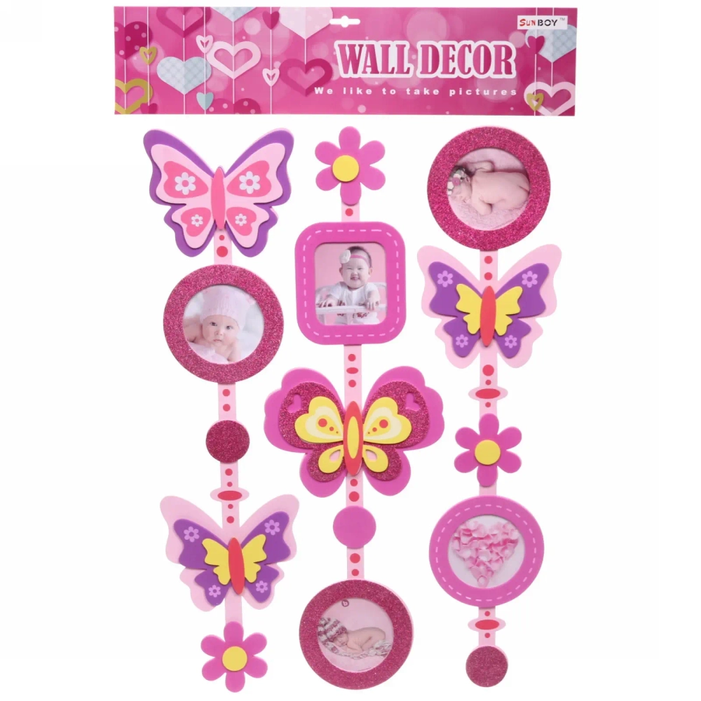 Наклейка-фоторамка 50*70см «Бабочки» на 5 фото EK-EVG1004