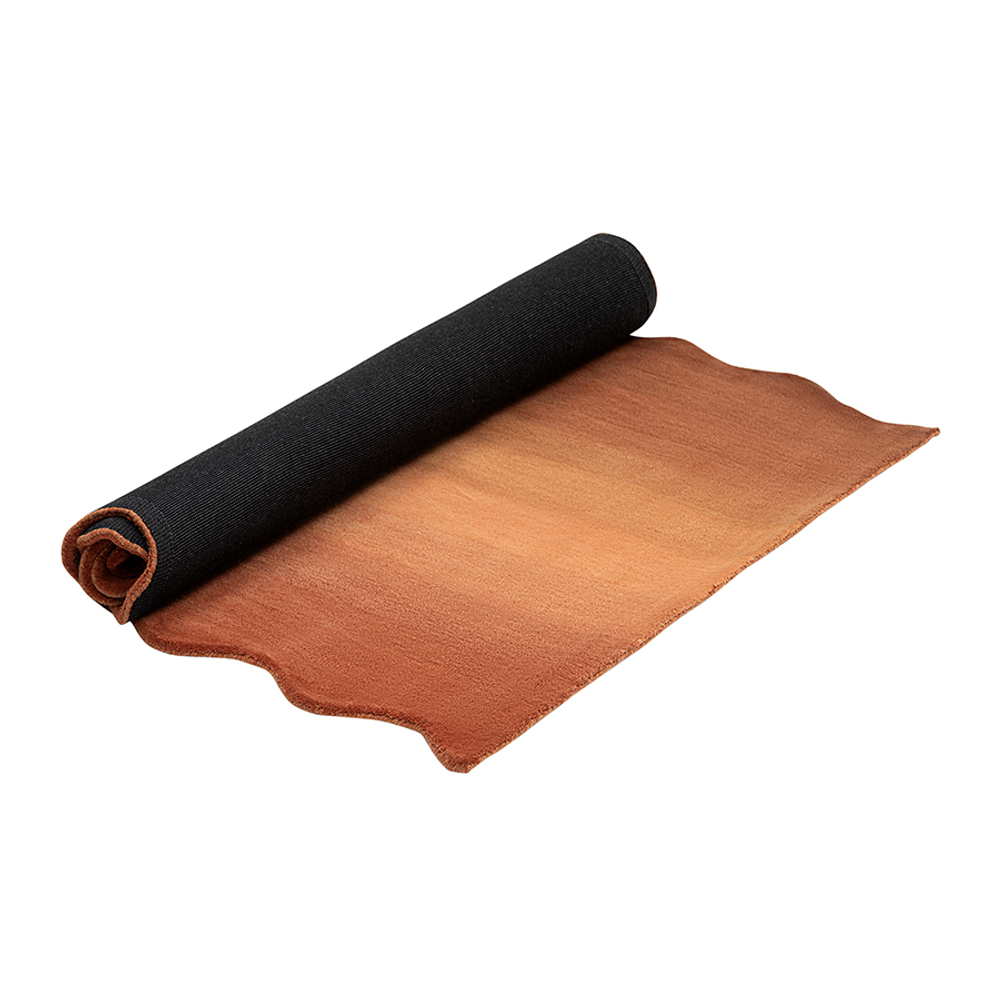 Ковер из шерсти over horizon терракотового цвета из коллекции trendy ruffles, 180х230 см