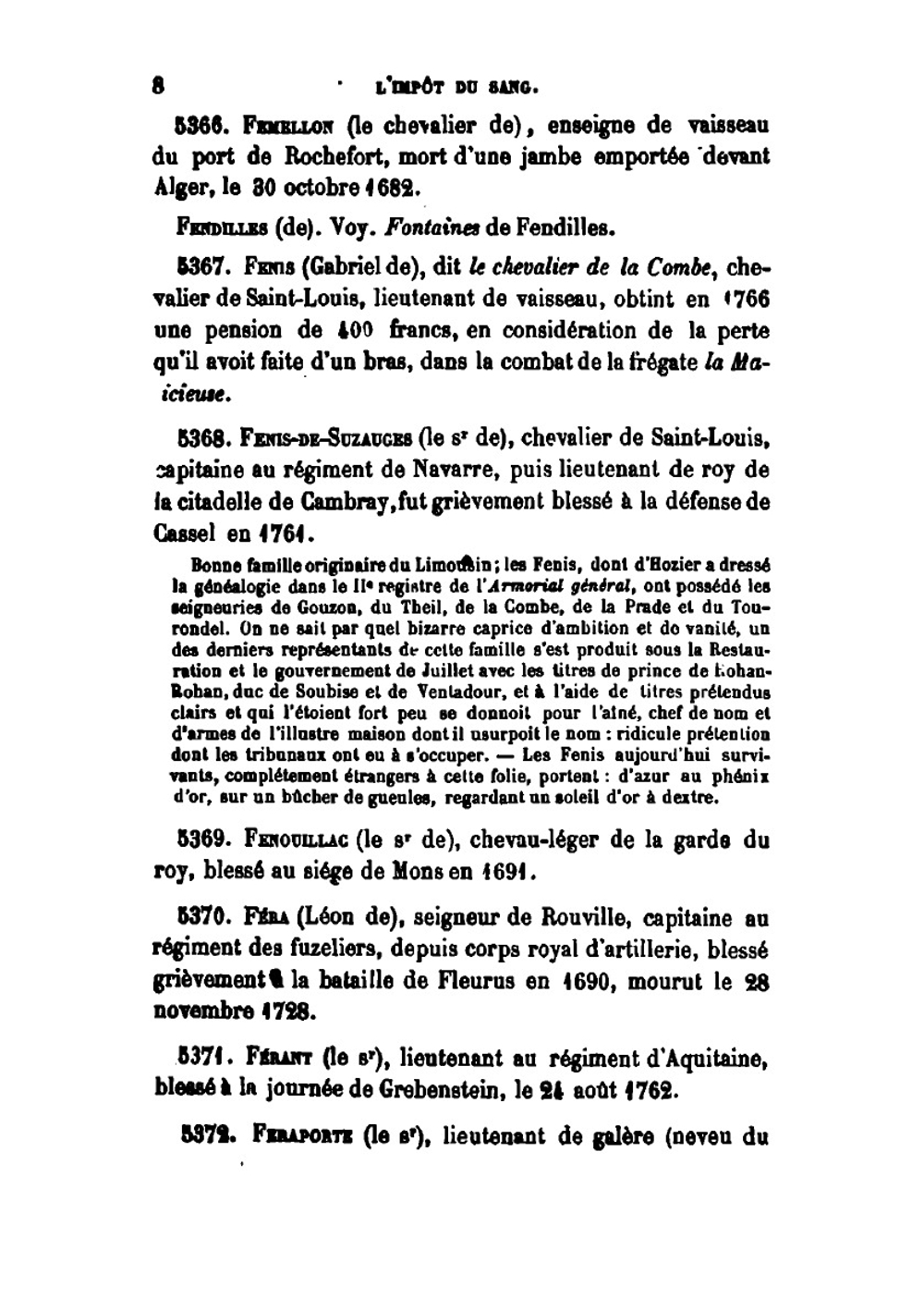 L'impot Du Sang: Ou, La Noblesse De France Sur Les Champs De Bataille, Volume 2 (French Edition) | Jean François Louis D' Hozier