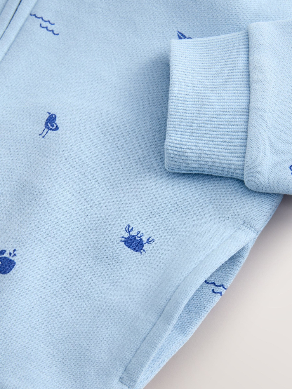 Толстовка с капюшоном на молнии для мальчика Next E60-831, Голубой