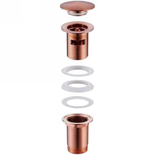 Донный клапан Abber AF0010MRG click-clack Розовое золото матовое