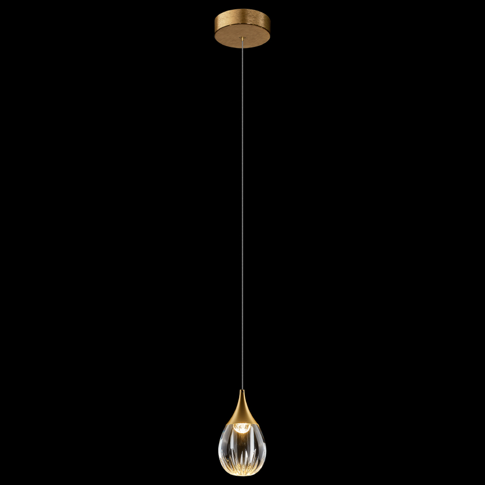 Подвесной светильник MD24001004-1A gold/clear