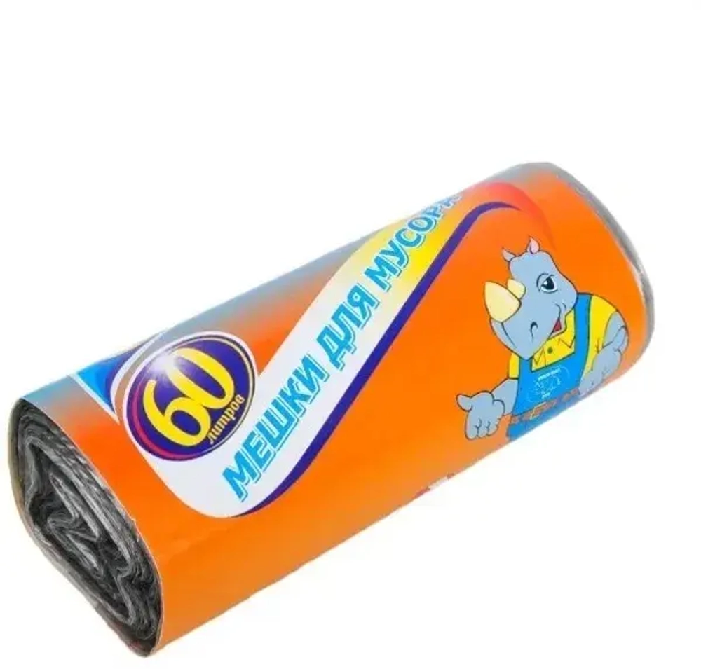 Мешки для мусора «Мультипласт» особо прочный 60л 20шт/30 рулон (Р)