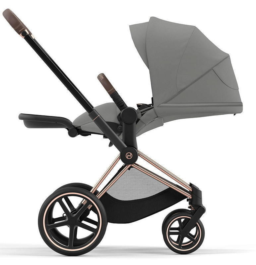 Коляска Cybex Priam IV Rosegold complete Cloud T Cozy Beige Plus Base T 3 в 1 Mirage Grey
