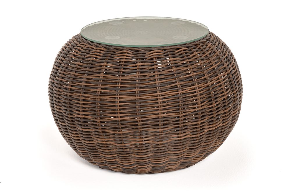 "Барселона" кофейный столик из искусственного ротанга, цвет коричневый