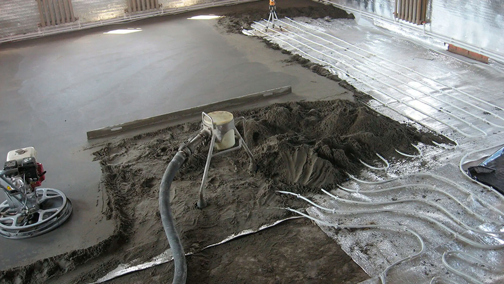 Полусухая стяжка пола /м2