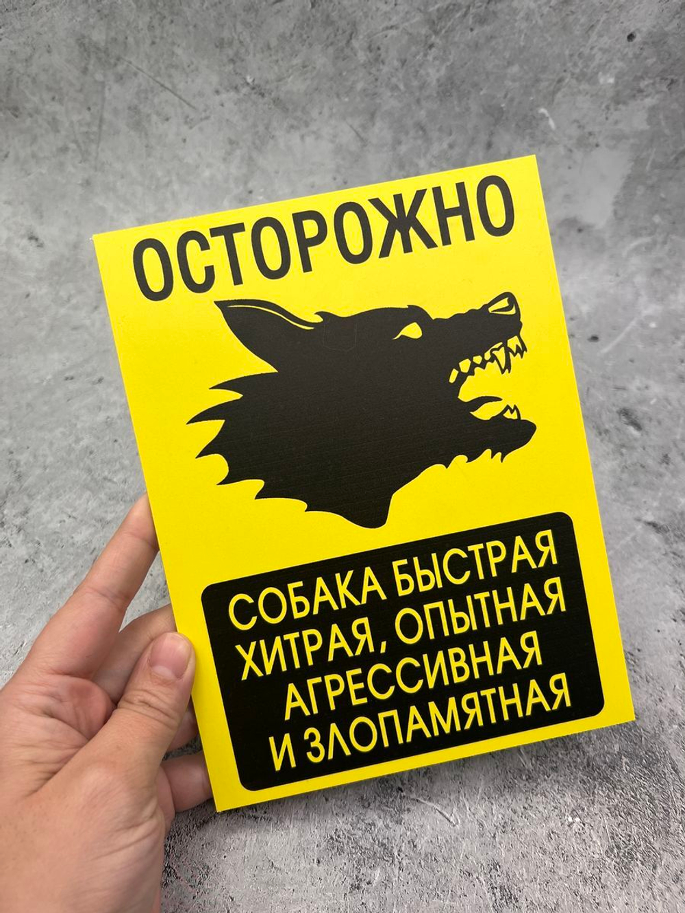 Табличка на дом Осторожно злая собака