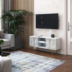 Тумба под ТВ Арт 117см Стайл Айс Голд