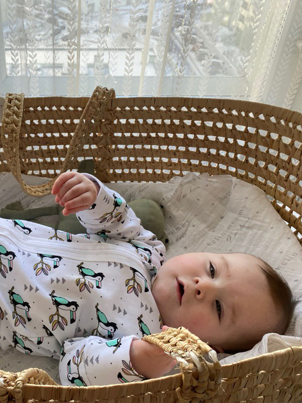 Пелёнка-кокон Mjölk Туканы, уценка