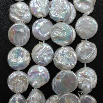 Жемчуг овальный белый бусины 15мм