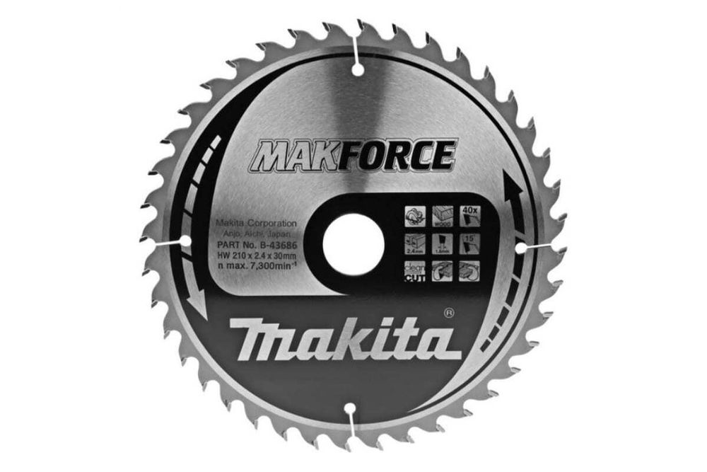 Пильный диск для дерева 210X30X1.6X40T MAKFORCE Makita B-43686