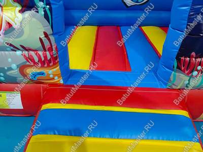 Коммерческий надувной батут "Морское царство 3", размер 3,7*2,5*2,5 м