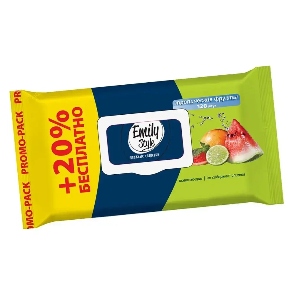 Влажные салфетки Тропические фрукты 120шт