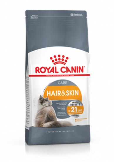 Royal Canin Hair & Skin Care корм для взрослых кошек и котов, обеспечивающий здоровье кожи, красоту и блеск шерсти через 21 день