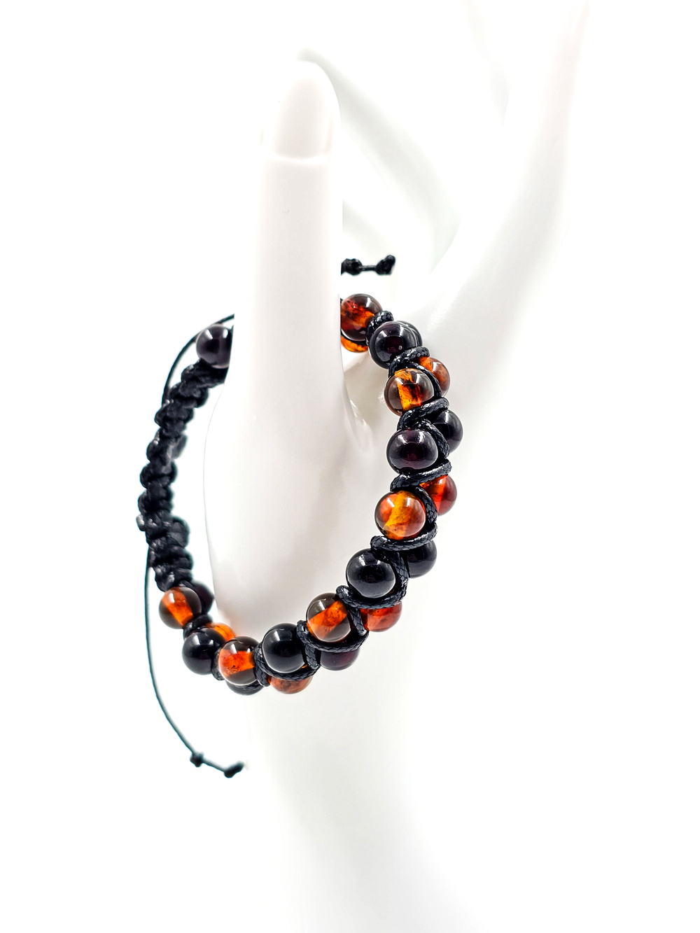 Браслет женский на руку. Янтарь натуральный формованный