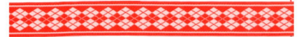 Лента (тесьма) жаккардовая 20.0 мм / 10±0.5 метров, красный, Gamma TRJ-44 Лента (тесьма) жаккардовая 20.0 мм / 10±0.5 метров, красный, Gamma TRJ-44