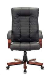 Кресло руководителя Бюрократ KB-10WALNUT черный кожа крестов. металл/дерево